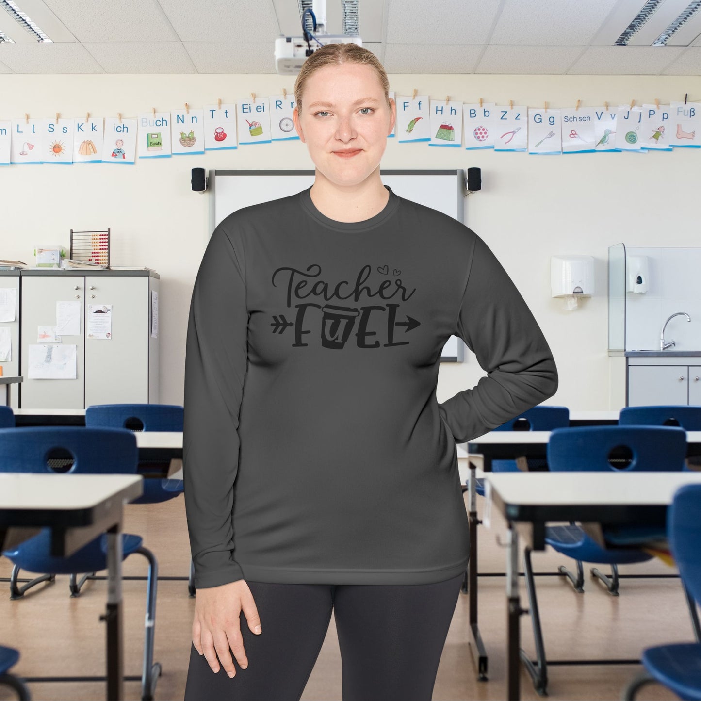 Teacher Fuel Adult Long Sleeve Tee