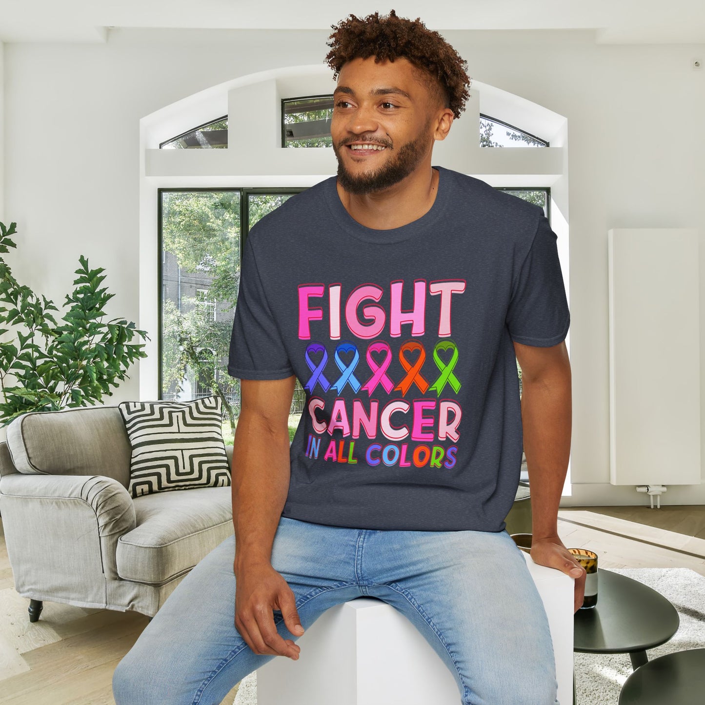 Fight Cancer in All Colors 6 Adult T-shirt