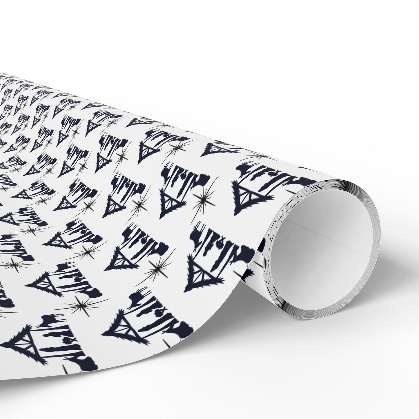 Simple Nativity Silhouette Wrapping Paper