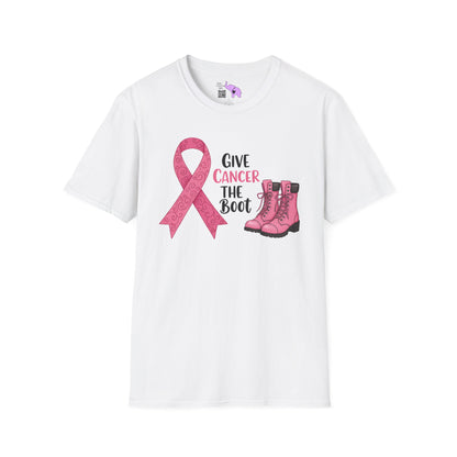 Give Cancer The Boot Adult T-shirt