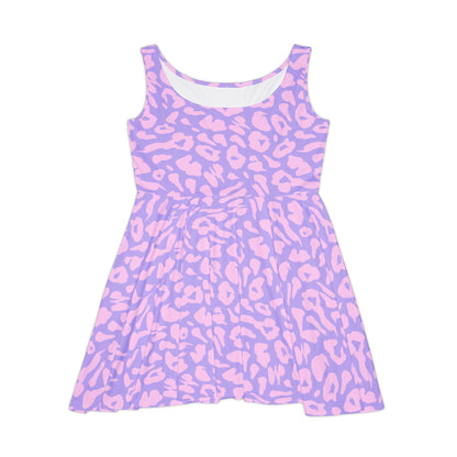 Cotton Candy Cheetah Print Women's Skater Dress