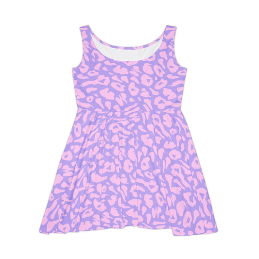 Cotton Candy Cheetah Print Women's Skater Dress