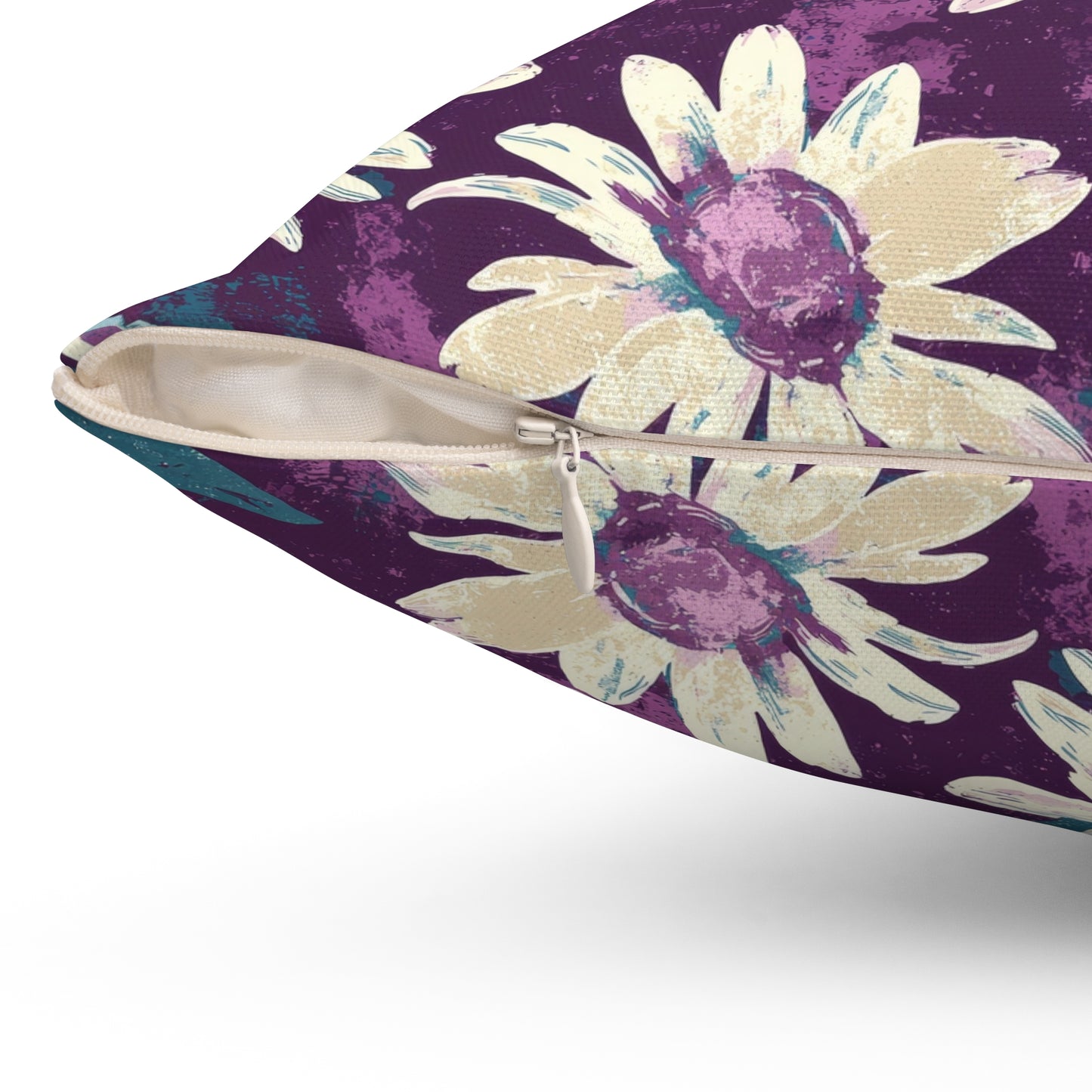 Twilight Daisy Meadow Throw Pillow