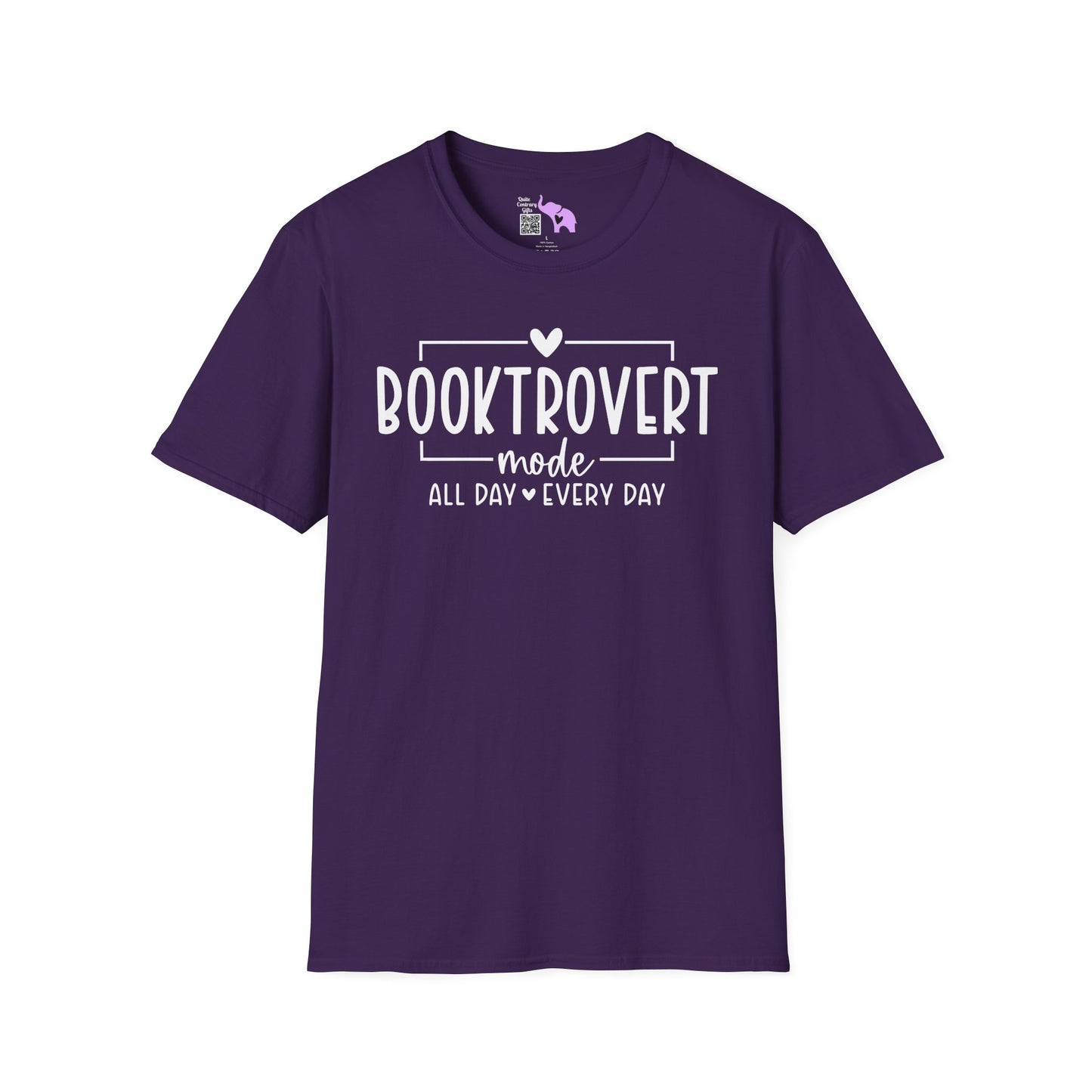 Booktrovert Mode All Day Every Day Adult T-shirt