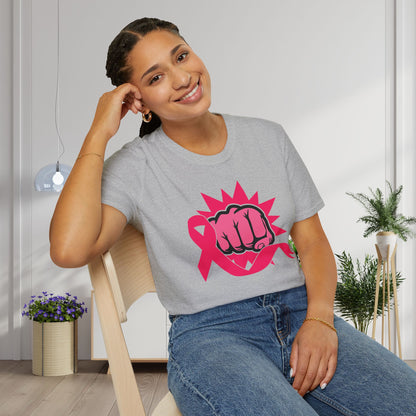 Breast Cancer Warrior Punch Adult T-shirt