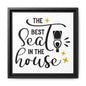 The Best Seat In The House Framed Canvas Bathroom Art