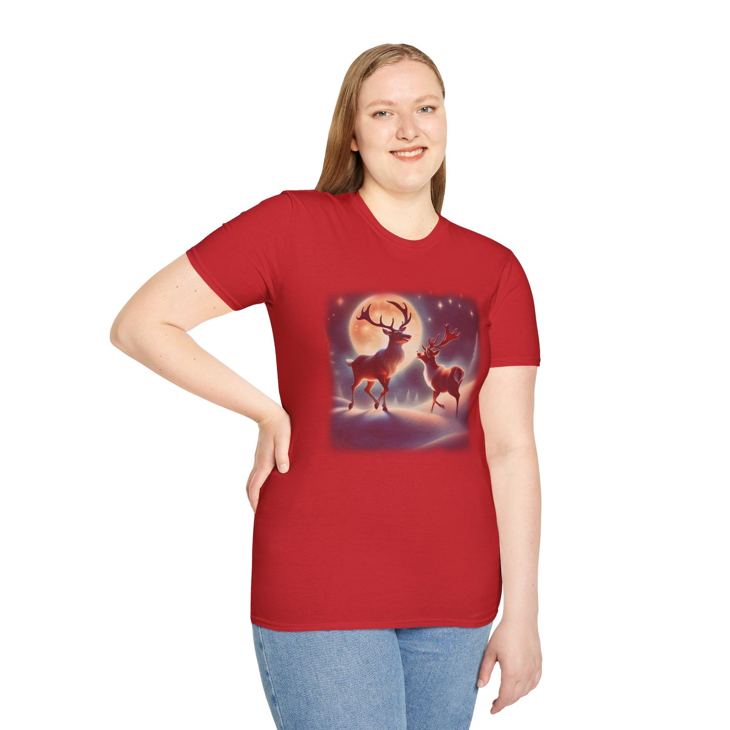 Reindeer Playing in North Pole T-shirt