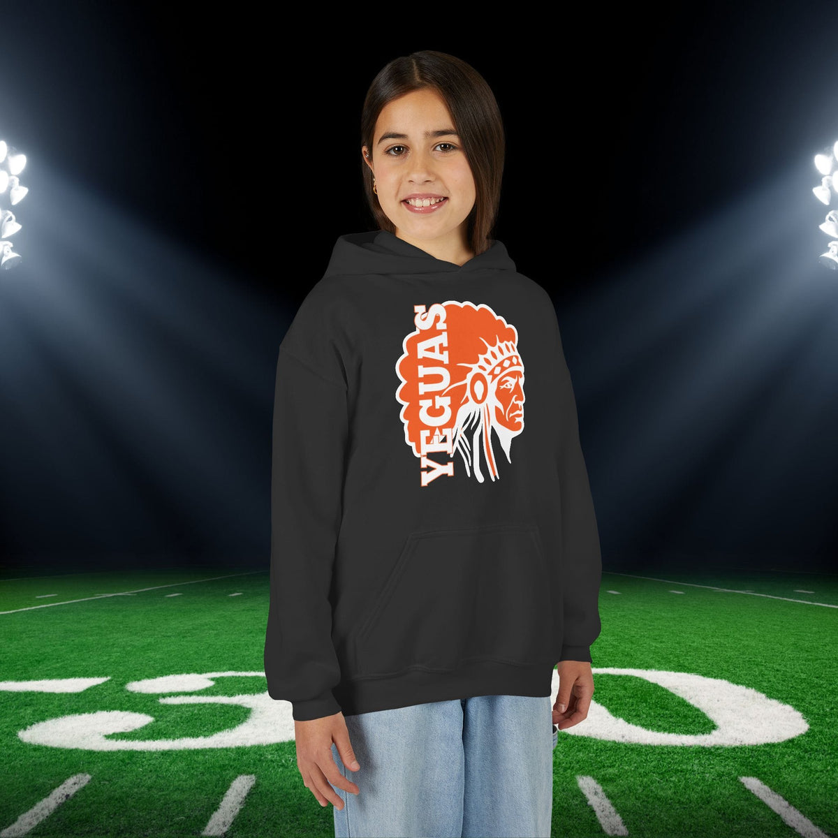 Somerville Yeguas Mascot Youth Heavy Blend Hoodie