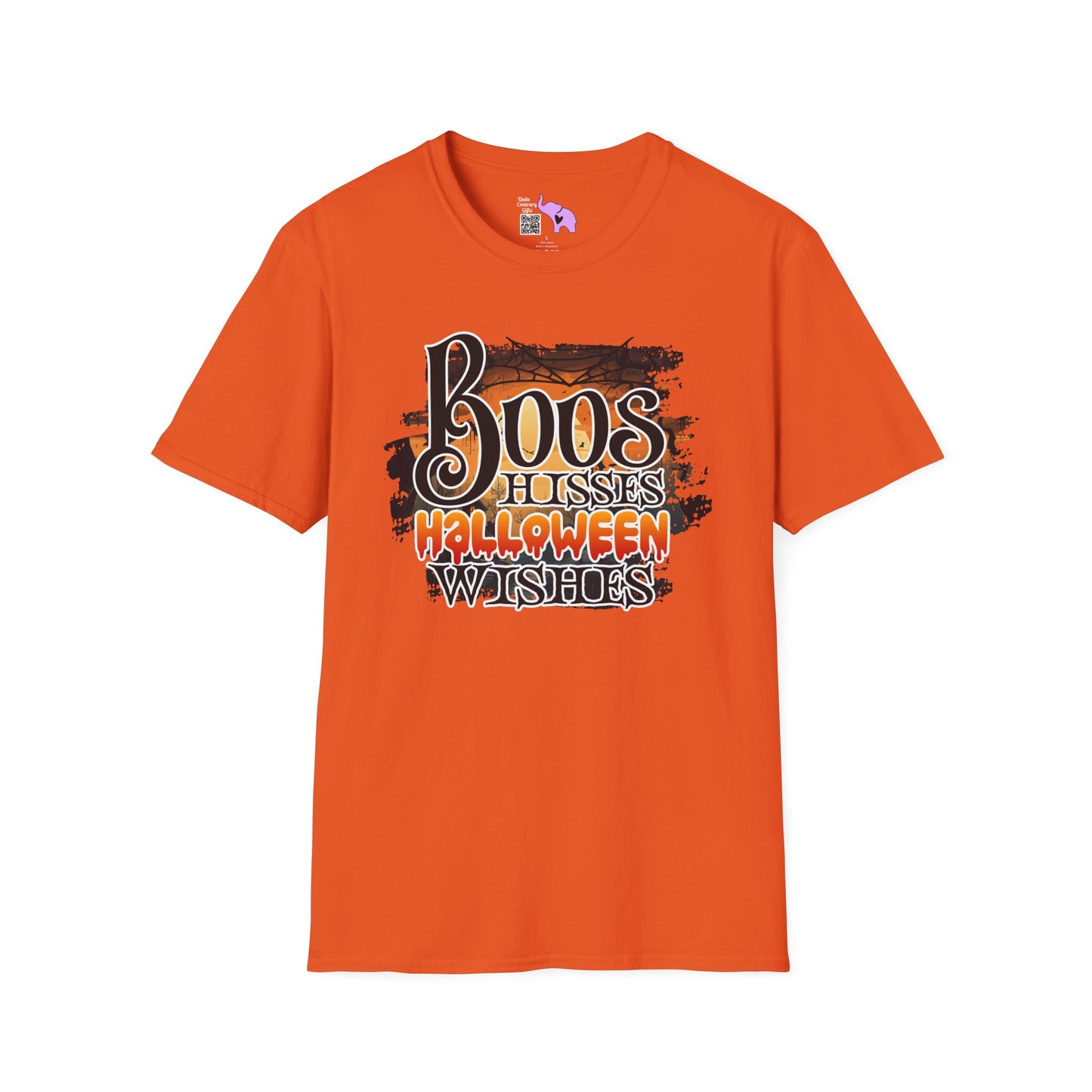 Boos Hisses Halloween Wishes Adult T-shirt