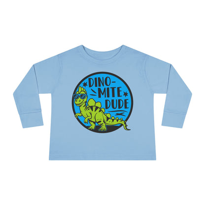 Dino-Mite Dude Toddler Long Sleeve Tee