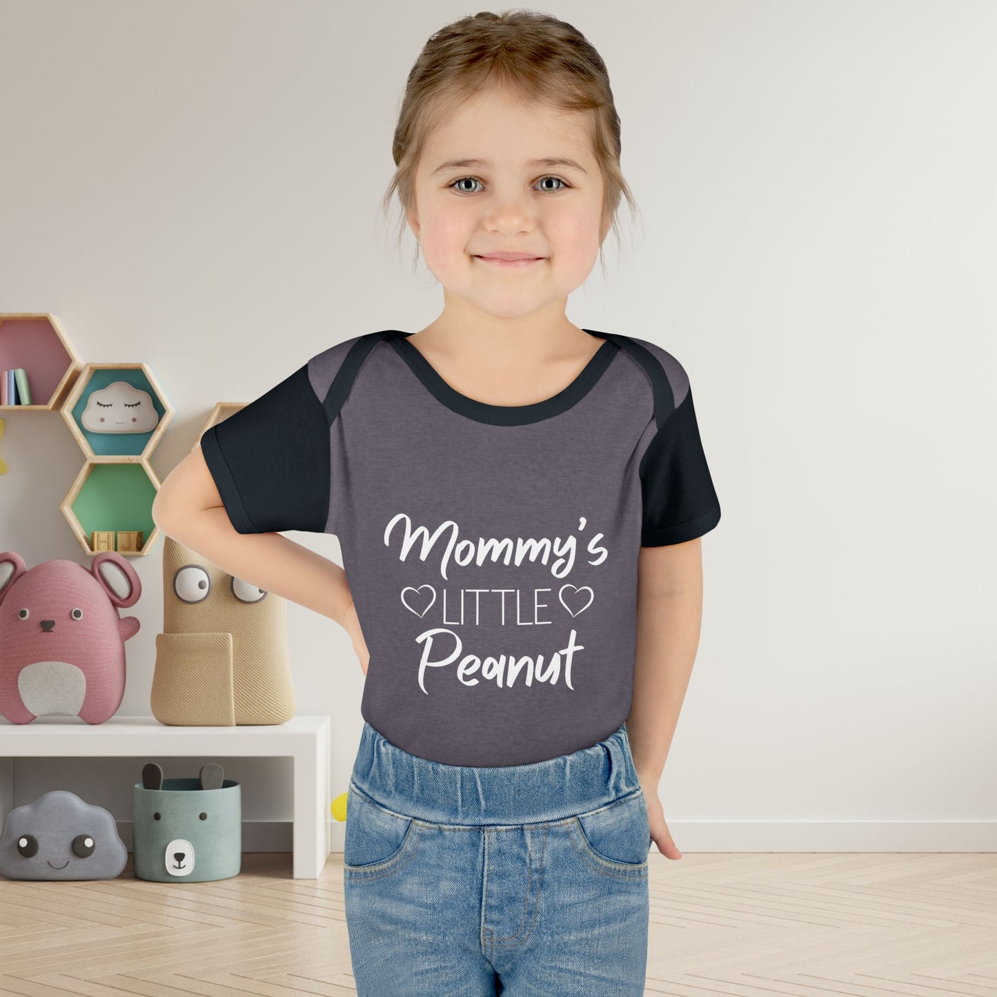 Mommy's Little Peanut Infant Baby Rib Bodysuit