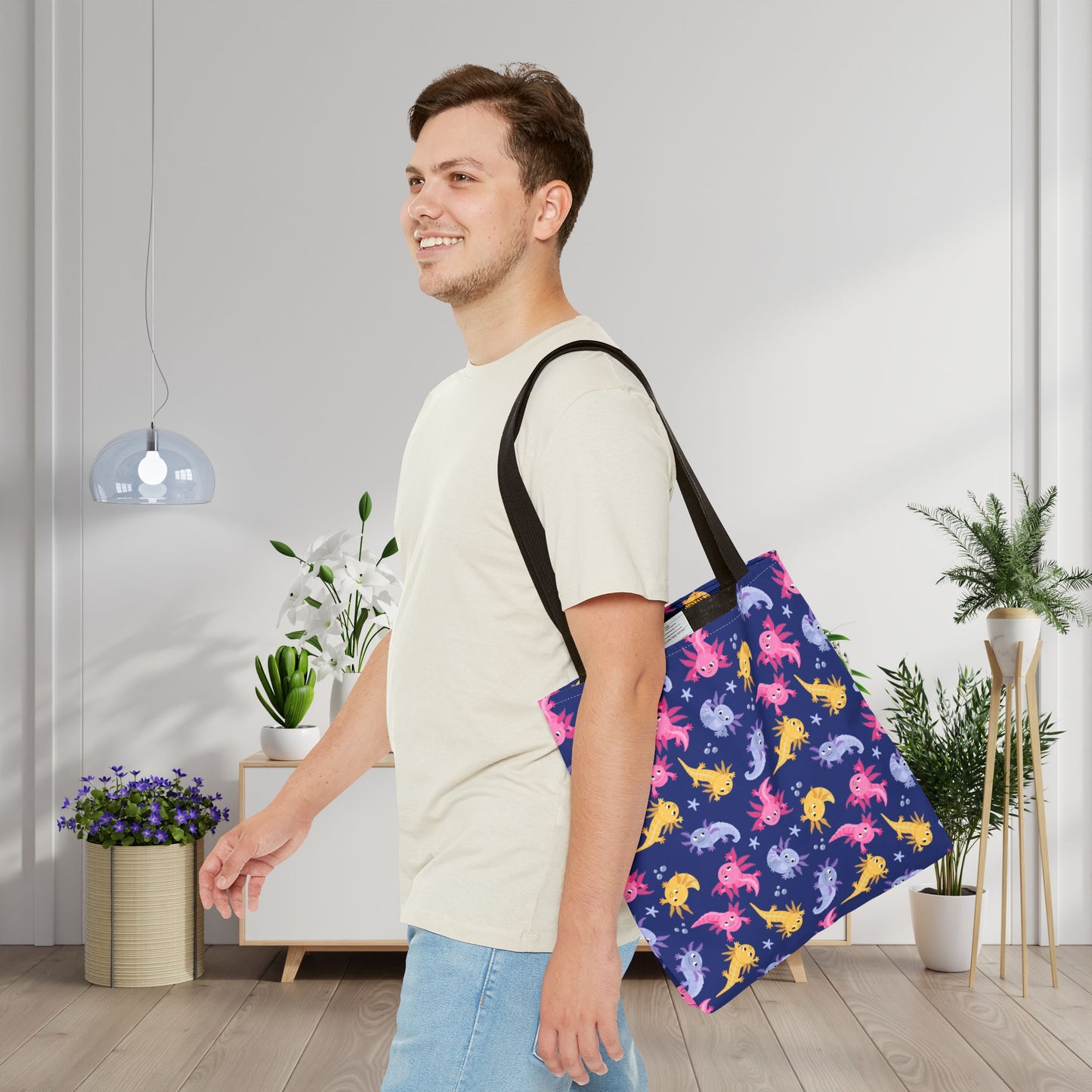 Axolotl Lagoon Canvas Tote Bag