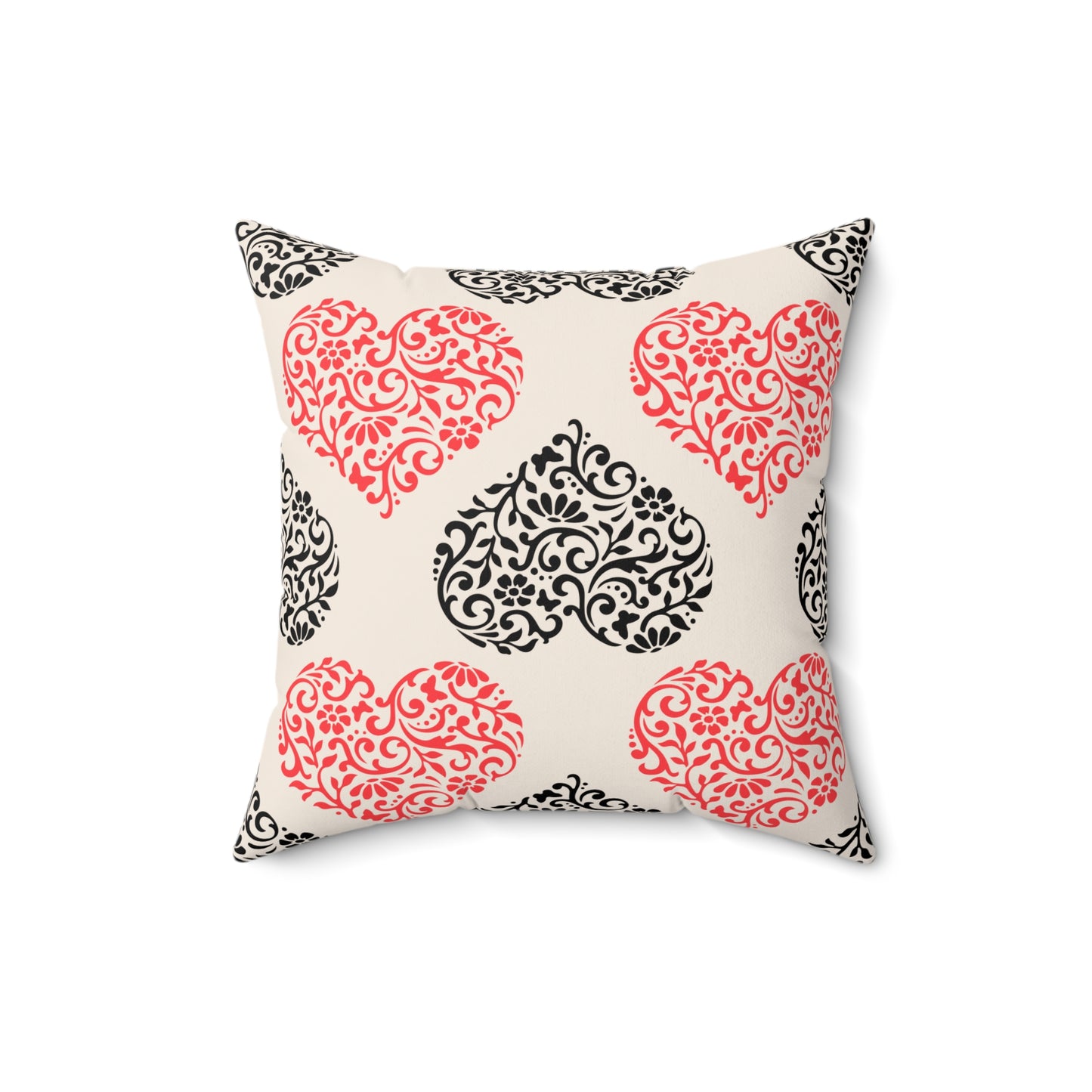 Rustic Hearts Throw Pillow