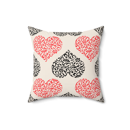 Rustic Hearts Throw Pillow