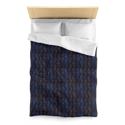 Gilded Twilight Foliage Microfiber Duvet Cover