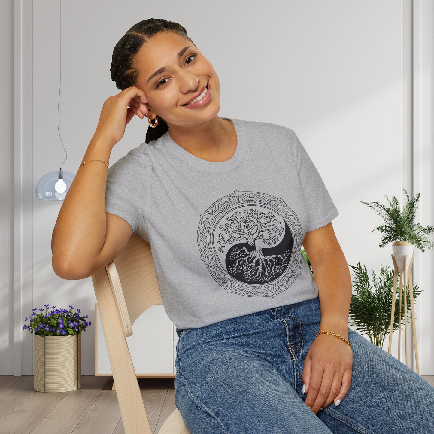Tree of Life Yin Yang 1 Adult T-shirt