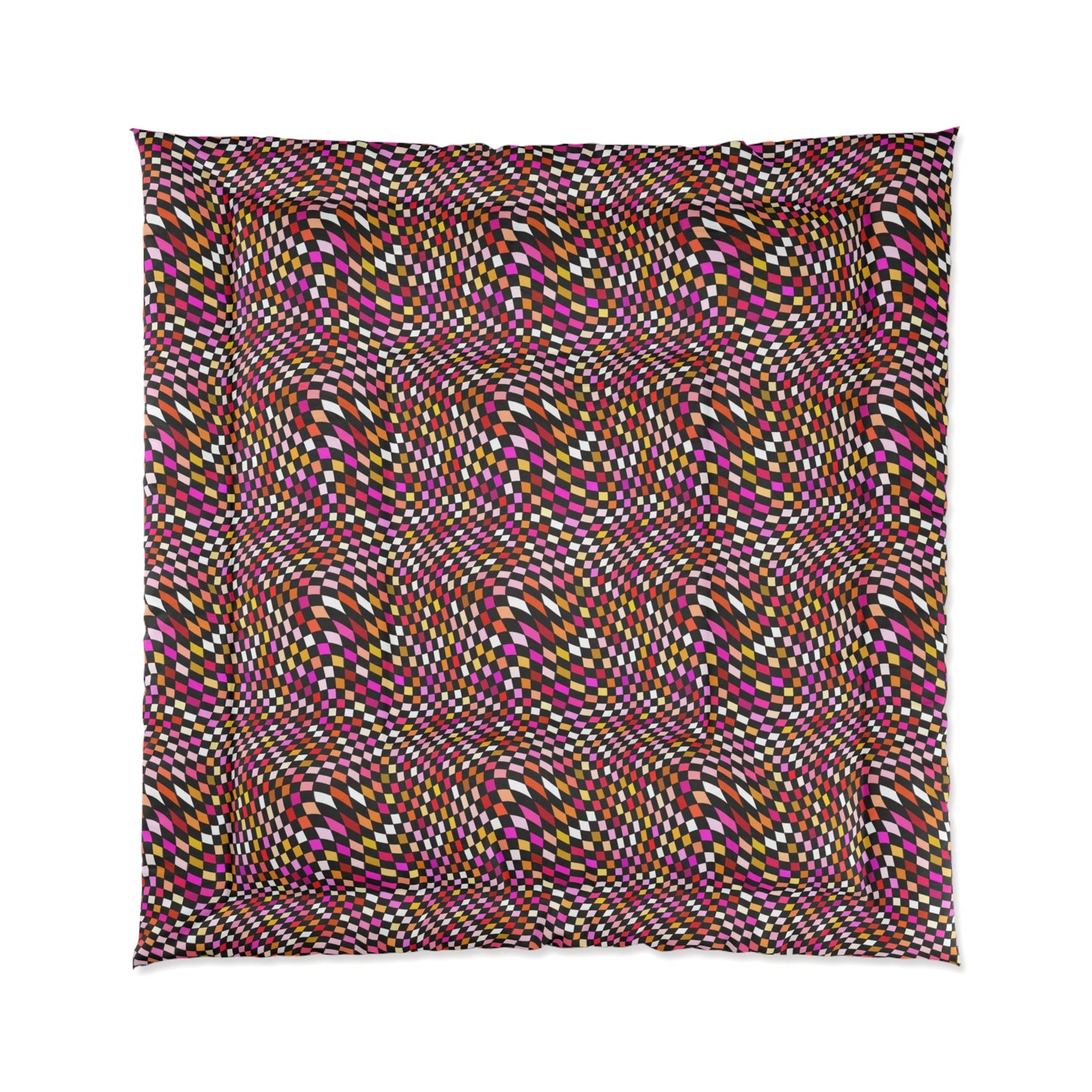 Warped Red Checkered Comforter