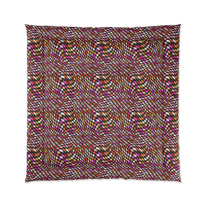Warped Red Checkered Comforter