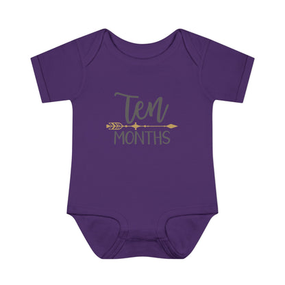 Golden Arrow Milestone Baby Bodysuit-Ten Months