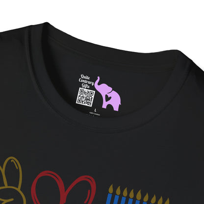 Peace Love Hanukkah Adult T-shirt