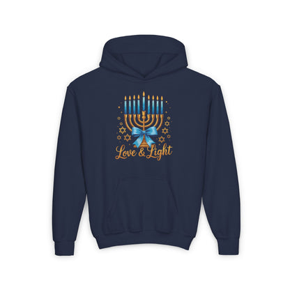 Light & Love Menorah Youth Heavy Blend Hoodie
