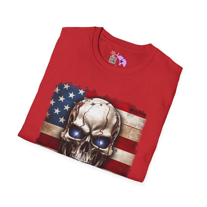America Skull Adult T-shirt