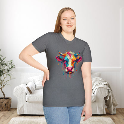 Colorful Cow Adult T-shirt