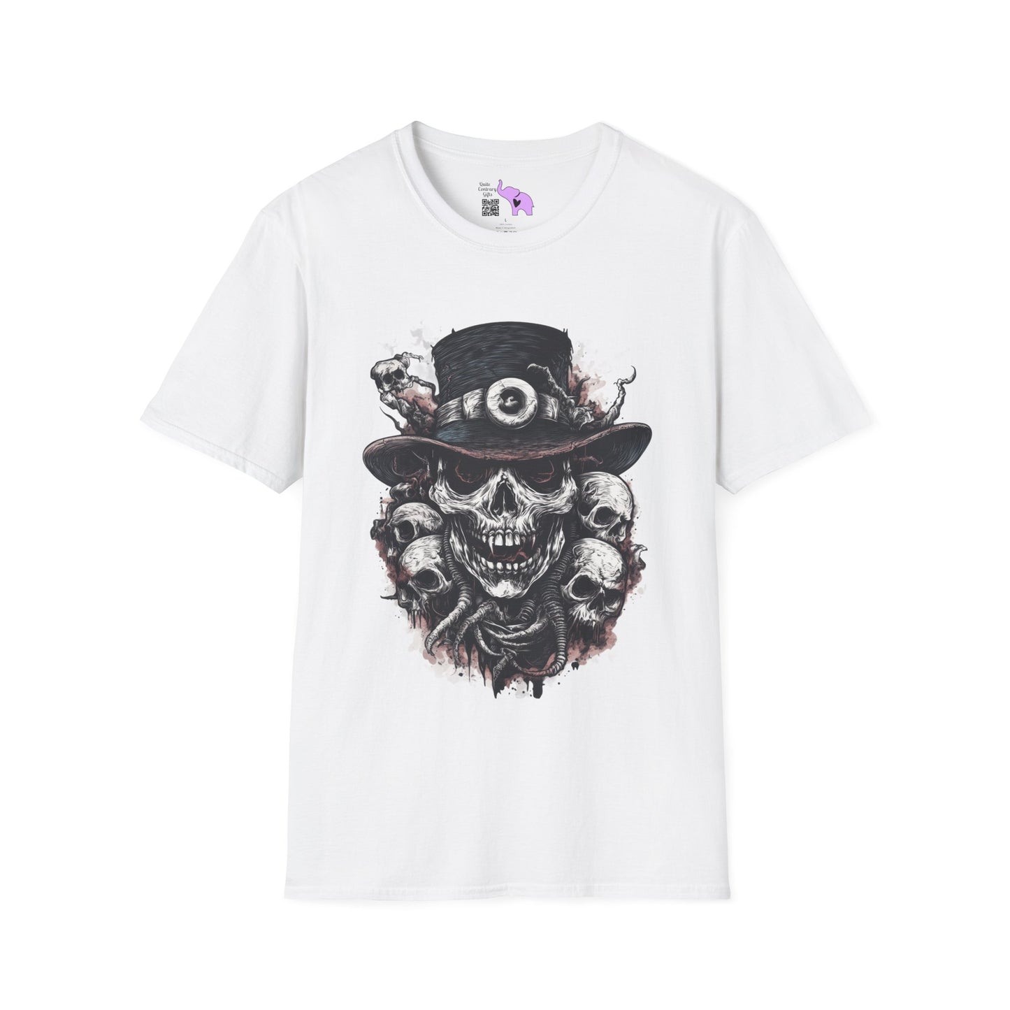 Creepy Skulls w/Top Hat Adult T-shirt