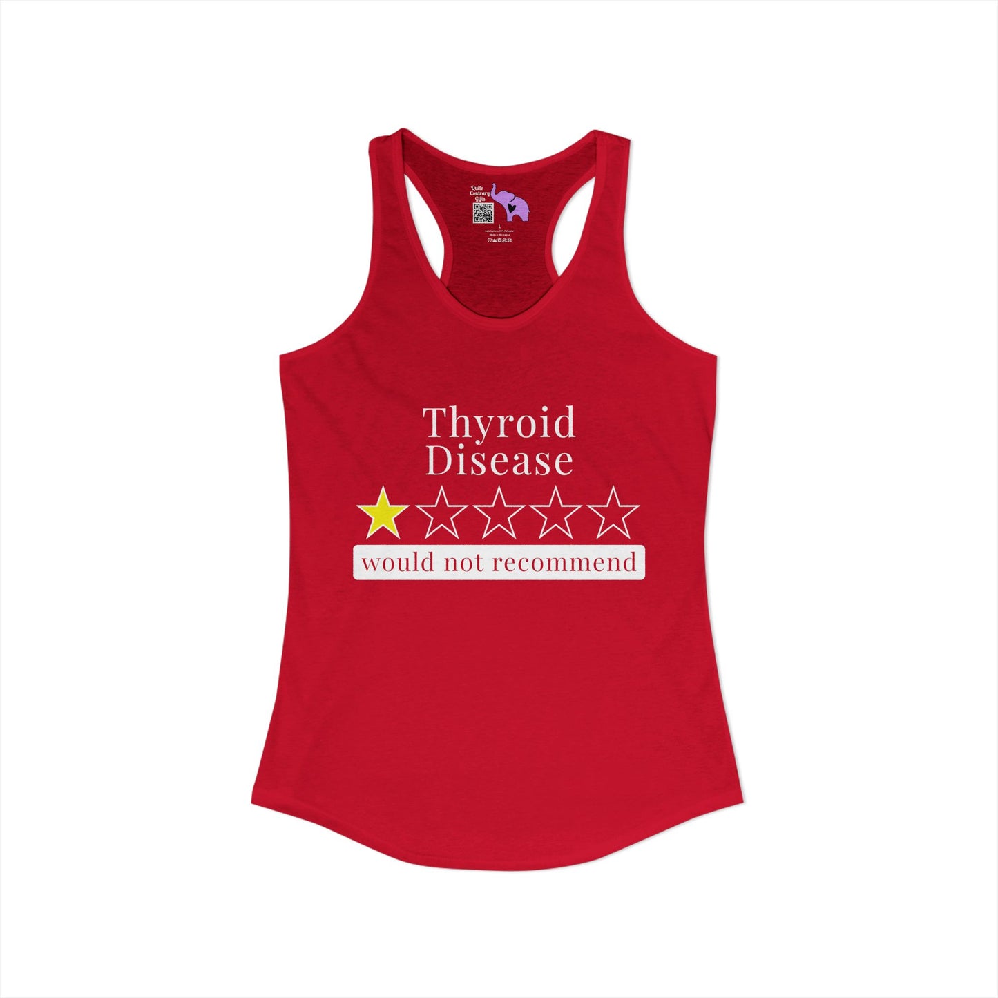 Thyroid Disease 1 Star Would Not Recommend Women's Ideal Racerback Tank