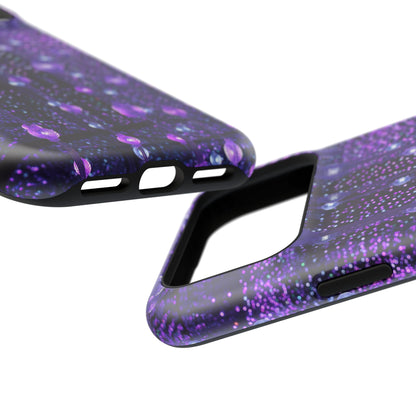 Purple Raindrops MagSafe® Compatible Tough Case for iPhone