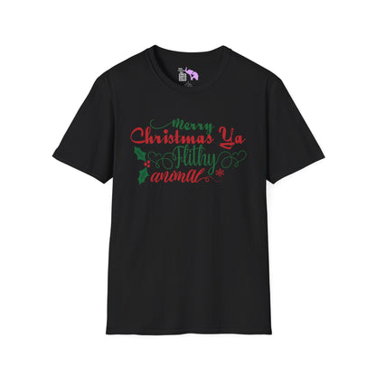 Merry Christmas Ya Filthy Animal Adult T-shirt