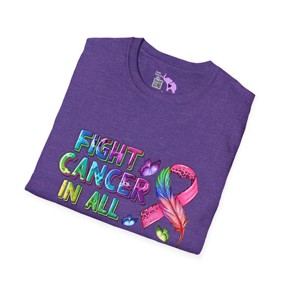 Fight Cancer in All Colors 8 Adult T-shirt