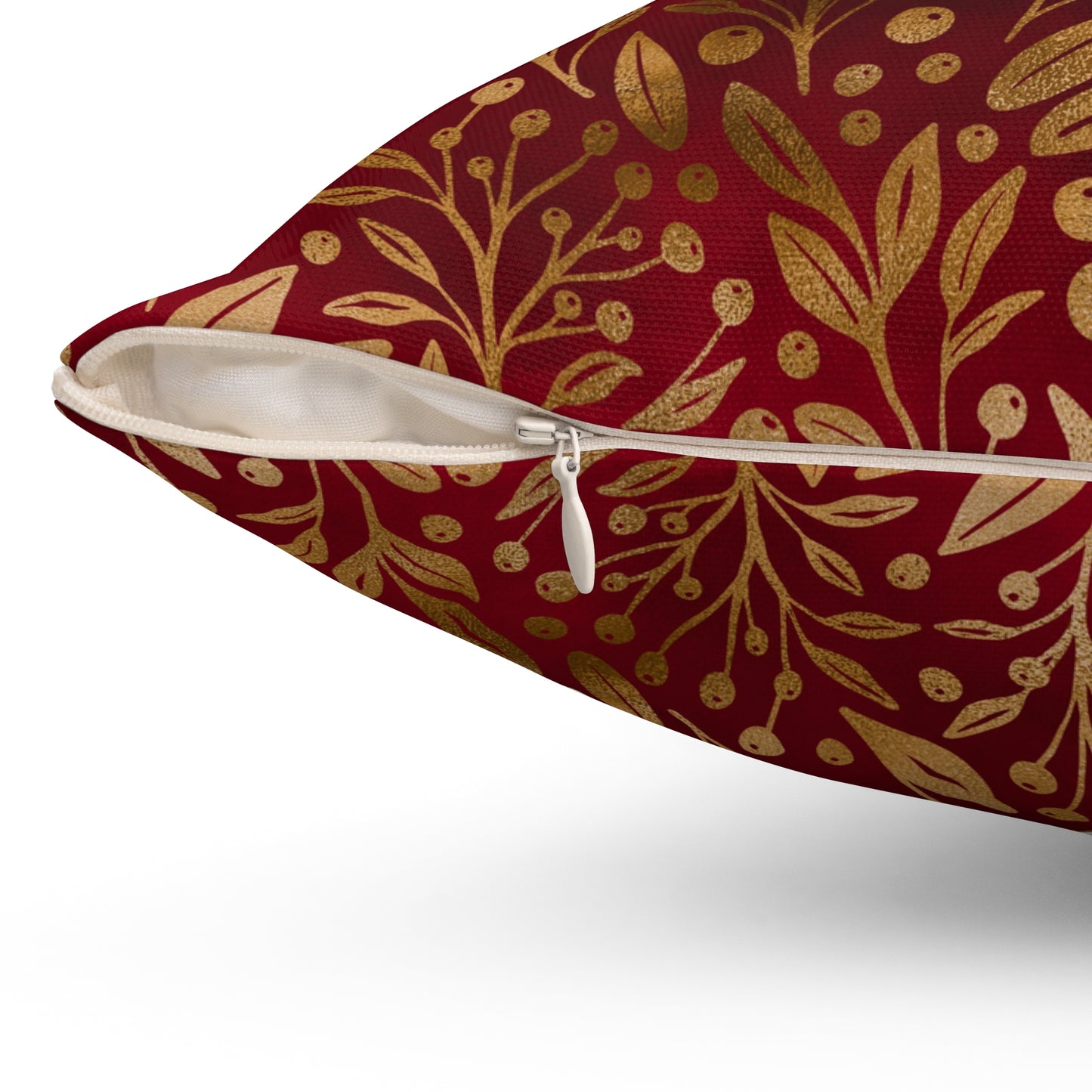 Royal Ember Blossoms Throw Pillow