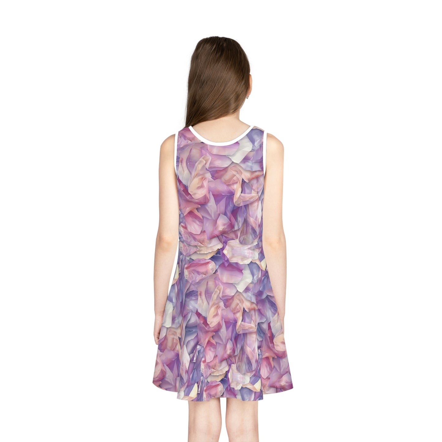 Ethereal Bloomscape Girls' Sleeveless Sundress