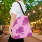 Bubblegum Bloom Peonies Canvas Tote Bag