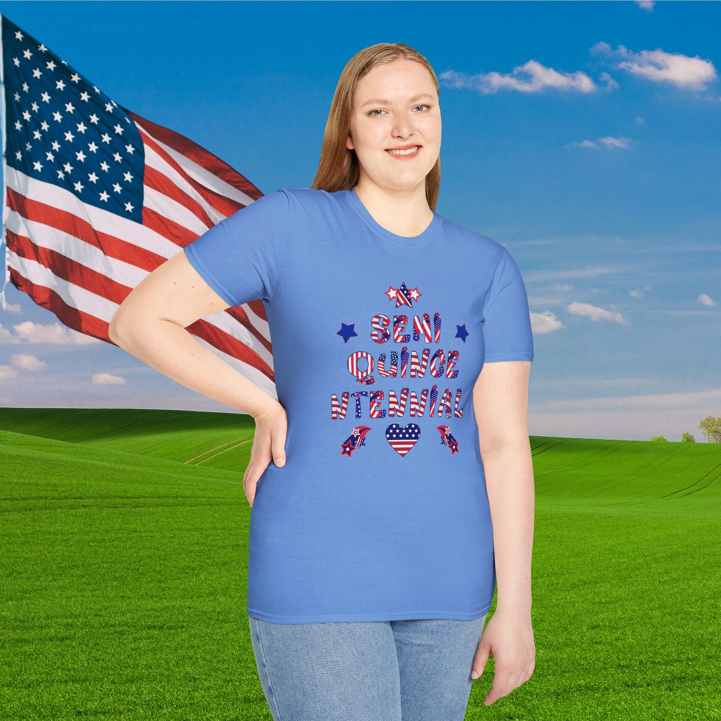 Semiquincentennial (American Flag) Adult T-shirt