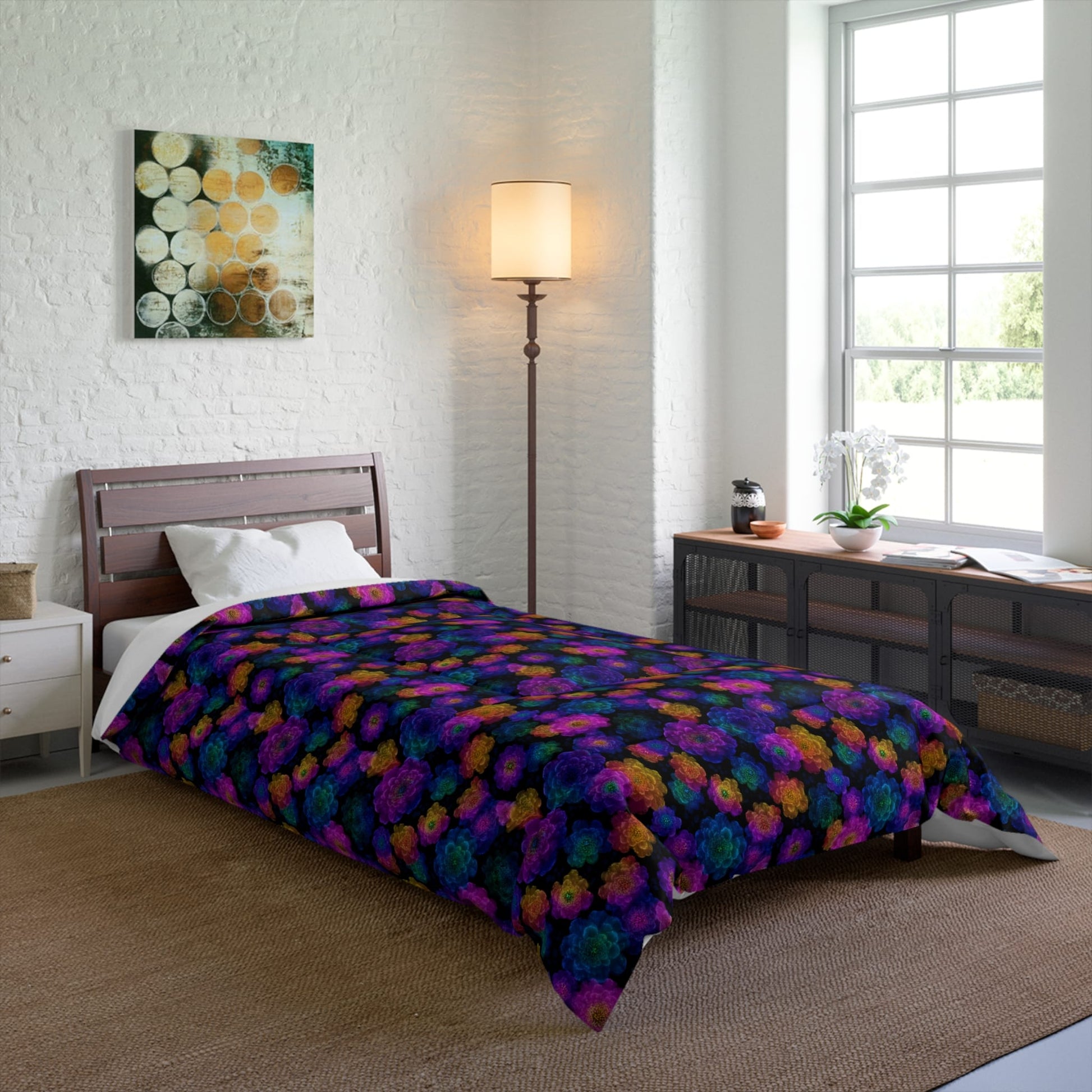 Luminous Carnations Comforter