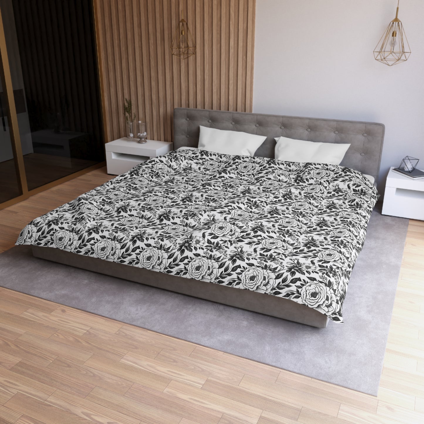 Whispering Blooms Microfiber Duvet Cover