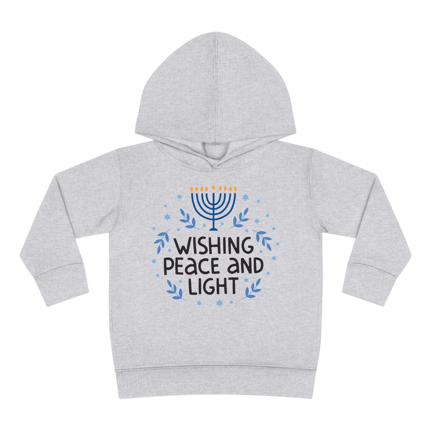 Hanukkah Wishing Peace & Light Toddler Pullover Fleece Hoodie