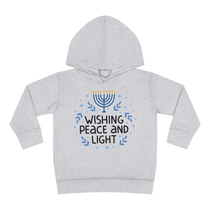 Hanukkah Wishing Peace & Light Toddler Pullover Fleece Hoodie