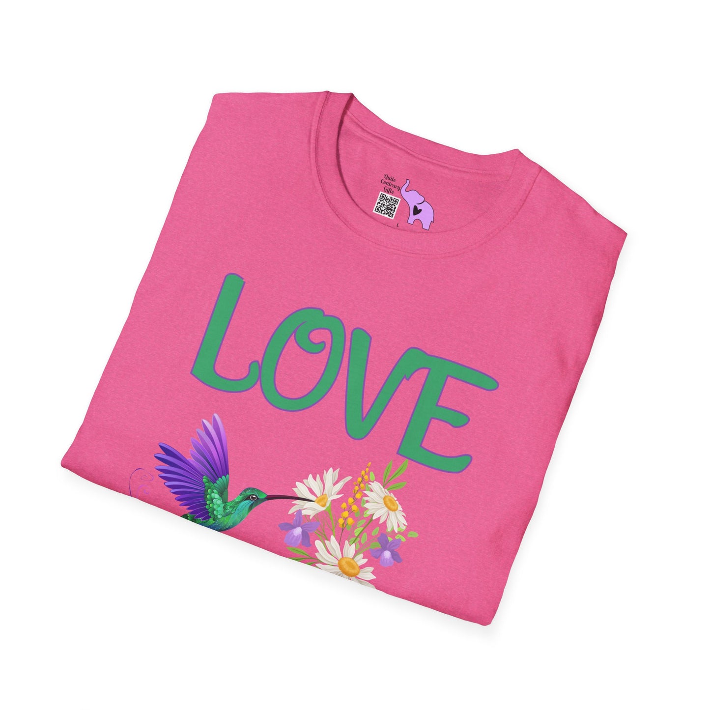 Love Yourself w/Hummingbird Adult T-shirt