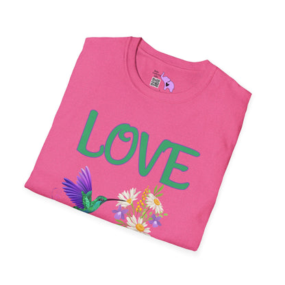 Love Yourself w/Hummingbird Adult T-shirt