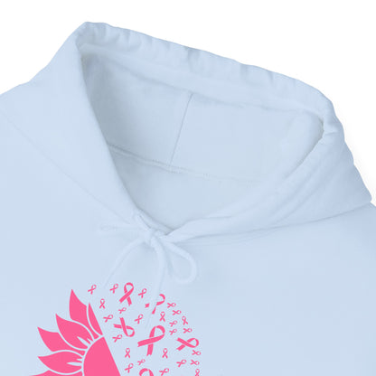 Sunflower & Butterflies Breast Cancer Awareness Adult Heavy Blend™ Hoodie