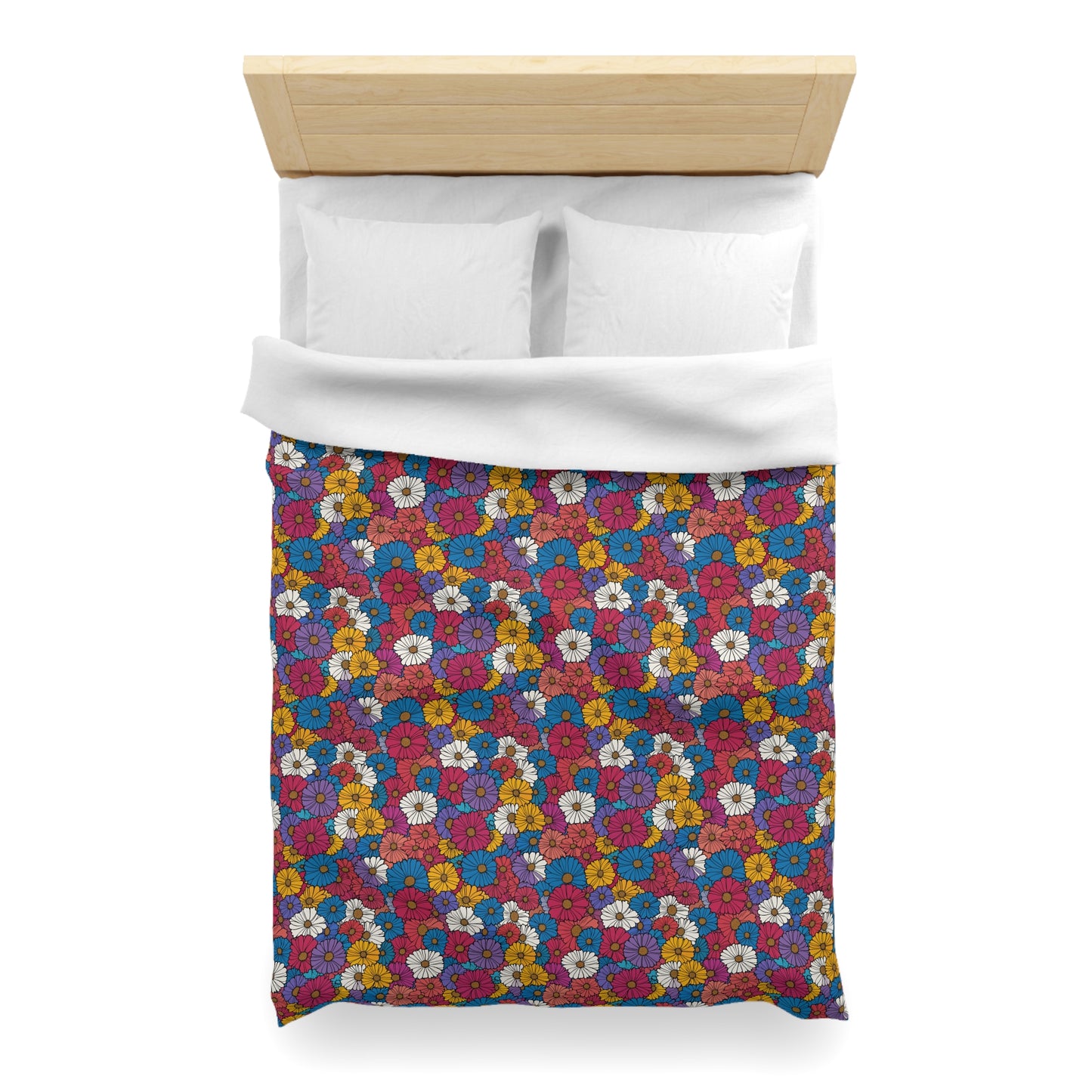 Vivid Bloom Microfiber Duvet Cover