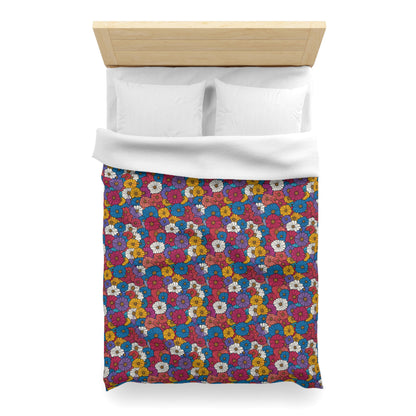 Vivid Bloom Microfiber Duvet Cover