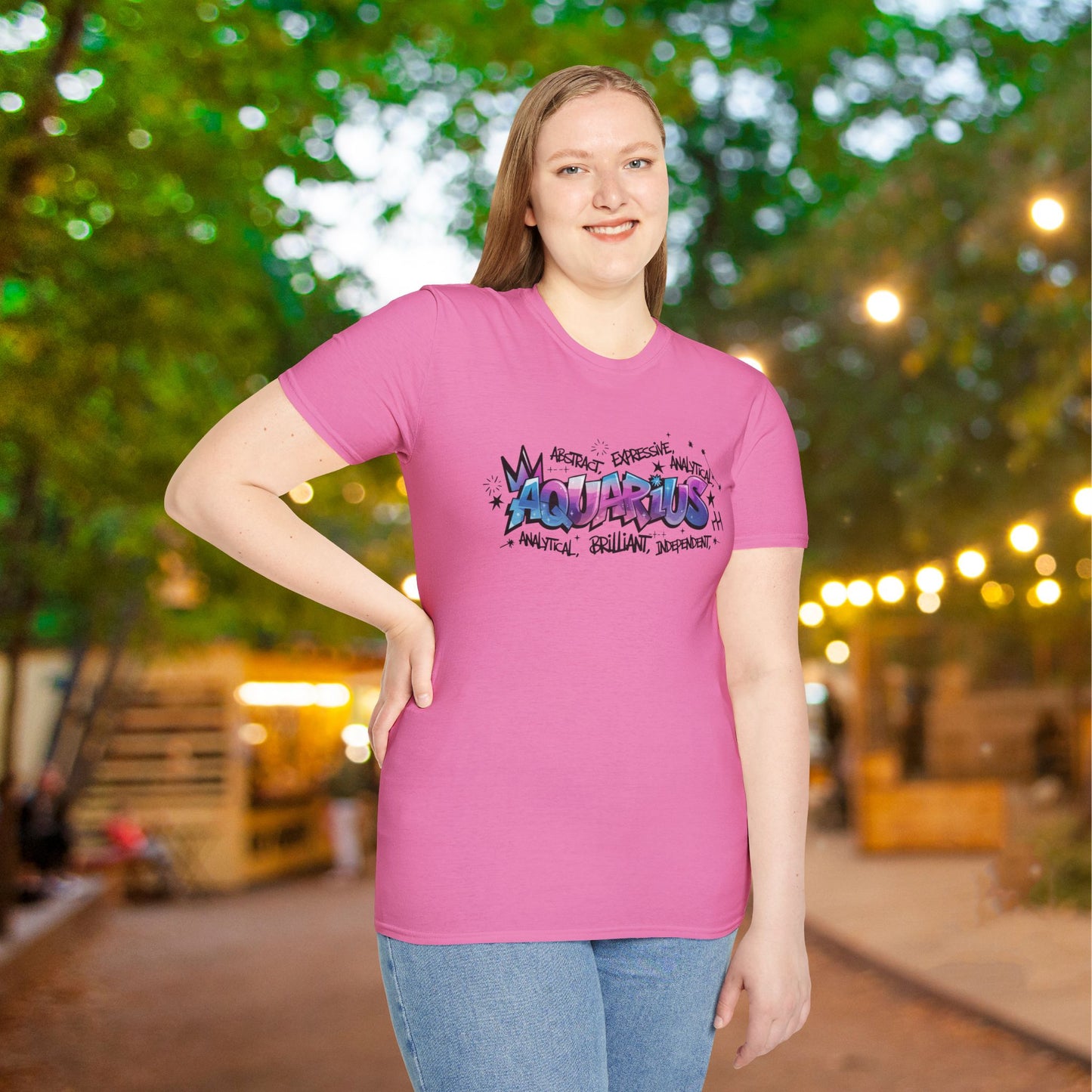 Aquarius Street Art Adult T-shirt