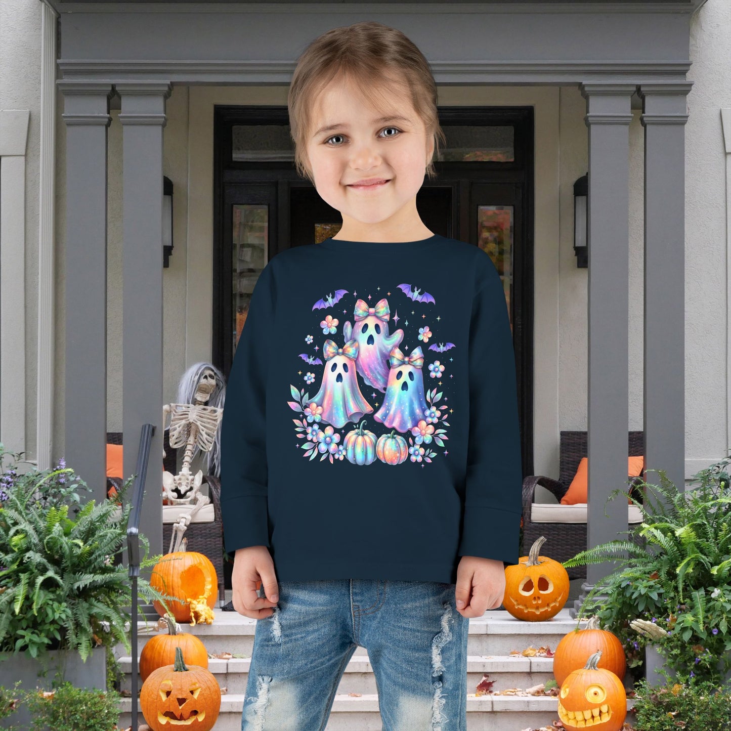 Haunted in Pastels Toddler Long Sleeve Tee
