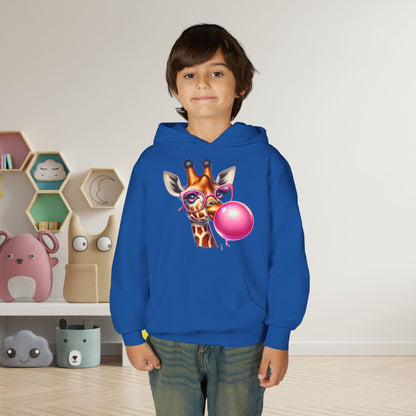Girraffe Blowing Bubble Youth Heavy Blend Hoodie