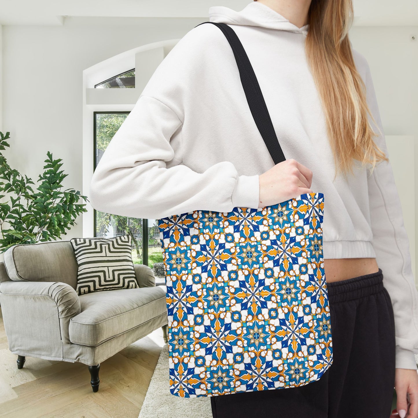 Talavera Sunburst Canvas Tote Bag