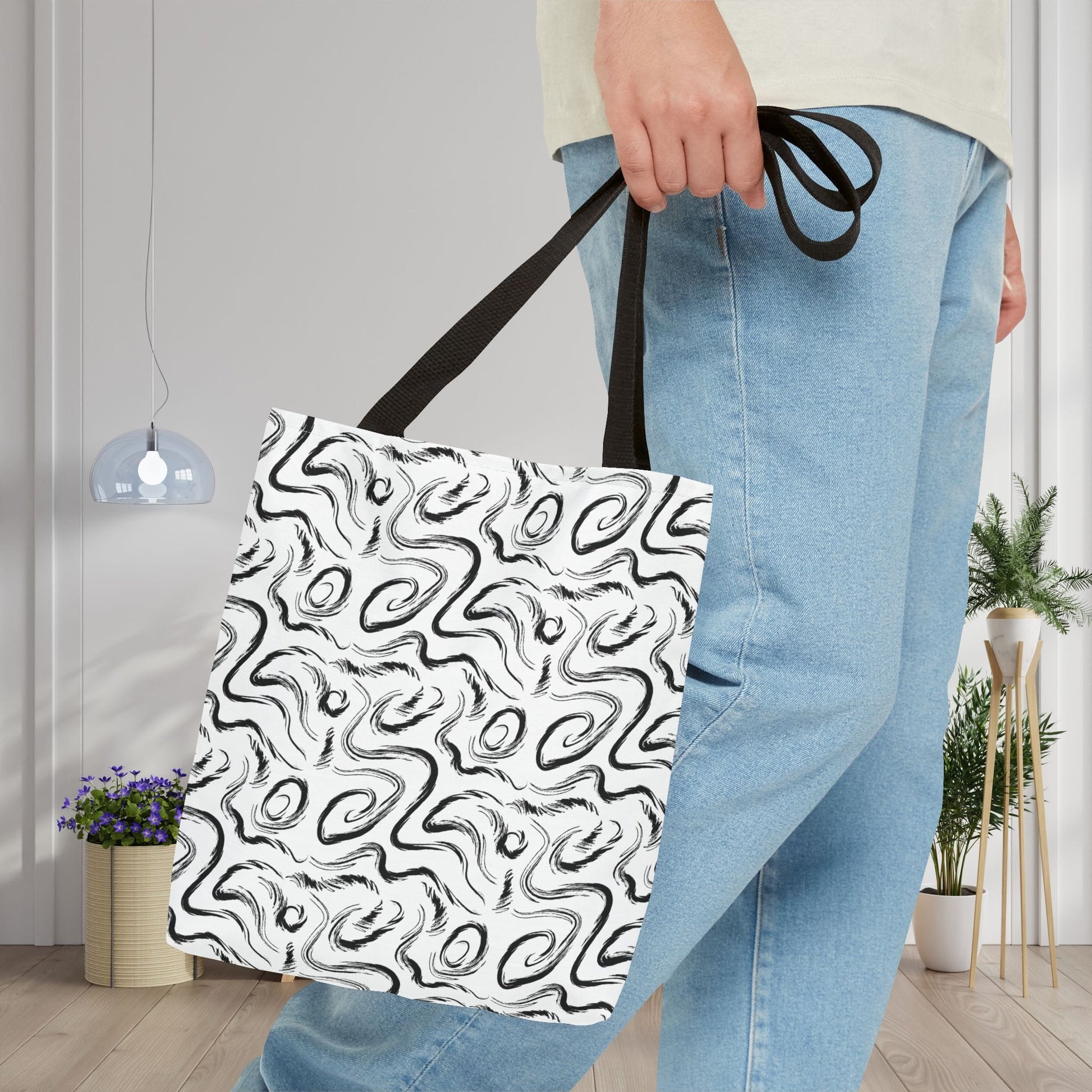 Grunge Scribbles Canvas Tote Bag